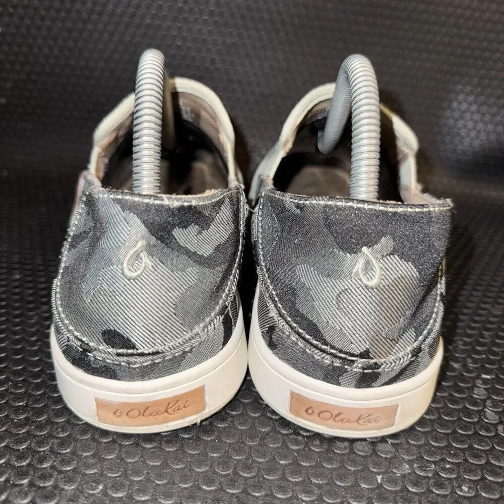 Olukai Pehuea Pa'i Slip On Sneaker Camouflage Casual Shoes Women’s Size 10